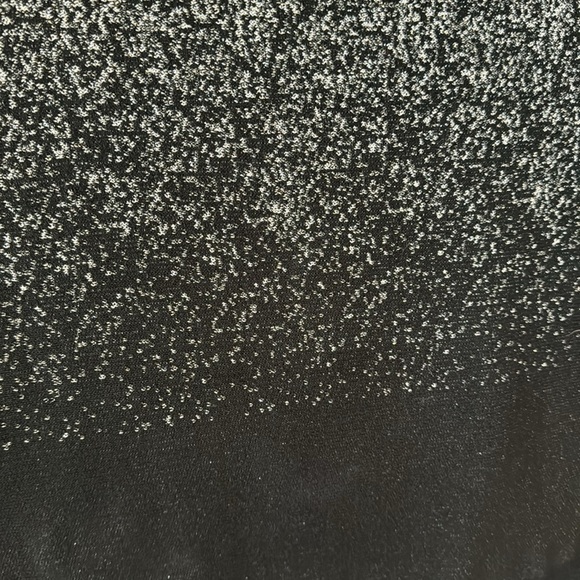 Notations Black Silver Glitter Holiday batwing formal event keyhole sweater 1X - Picture 13 of 16